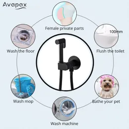 Avapax Messing Toilette Bidet Wasserhahn tragbarer Bidet Wasserhahn heißer Kaltwassermixer Toilette Bidet Sprühbad Dusche Kopf