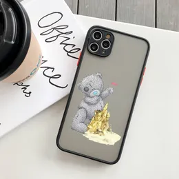 Tatty Teddy Cute Bear Phone Case Matte Transparent for iPhone 14 11 12 13 Plus Mini X XS XR Pro Maxカバー