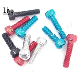 10pcs m4 m5 m6 الألومنيوم Al alloy din912 knusterned مسامير رأس سداسي سداسي سداسي السداسي