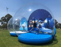 Pump Snow Globe Human Size Po Booth Customized Background Picture Inflatable Human Snow Globe Beautiful Bubble Dome clear 2126169