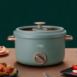 POTS 2.5L Multifunktionen Elektro Reiskocher für Küchenhaus Nicht -Stick -Multicooker Ein -Doppelschicht -Kochmaschine Hot Pot 2023