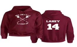 Felpa con cappuccio per adolescenti con felpa con cappucci per adolescenti Stilinski 24 Lahey 14 McCall 11 Stampa Pullover rosso con cappuccio rosso Autunno Hoddies harajuku Casual C116954133