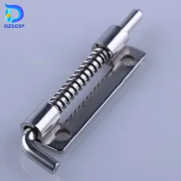 New Spring Loaded Metal Security Barrel Bolt Latch 5.3 X 1.7cm Silver Tone Spring Latches Door Cabinet Hinges Hardware