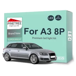 22pcs LED-Innenausstattung für Audi A3 8p Sportback 2004-2013 Dome Map Türtür Waschtisch Spiegel Licht Canbus