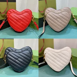 حقيبة مصممة متشابكة G Heart Heart Bag Bag Luxury Leather Womene Love Bag Bag Gold Hardware Crossbod