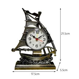 RETRO RETRO CRIGATIVO 3D VELAGEM Figura Alarme Clock Quartz Clock Figurines Desk Relógio Presente de aniversário Cool relógio Decoração de mesa para casa