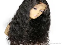 Pre zupfte 360 Frontalperücke 130 Dichte Brasilianer loser Welle Virgin menschliches Haar Vollspitzige Vorderperücken für schwarze Frauen1440750