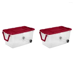 Storage Bottles 160 Quart Plastic Box With Wheels Infrared 2-piece Set Of Durable Design Drip Resistant Cover
