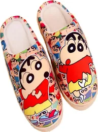 Женские тапочки мужчина карайон Shinchan Winter Home Японский мультипликационный аниме Pantufa Zapatilla 47S4528157