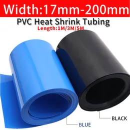 عرض 25 مم ~ 200mm 18650 شفة البطارية PVC PVC Heat Tube Pack DIA 16 - 127mm Film Film Wrap Lithium Cable Cable Sleeve