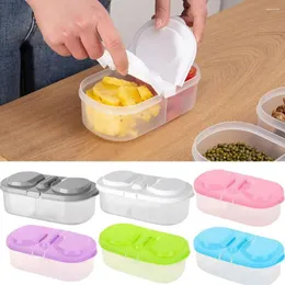 Bottiglie di stoccaggio Contenitori di scatole alimentari da cucina multifunzionale 17 9,5 6 cm PP Organizzazione GRID LID Scatole di frigorifero refrigerato DO O2A8