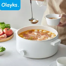 Pots Olayks Electric Cooker 2L/3L/5L容量多機能電気ポットポータブルホームライス炊飯器麺ポット