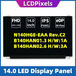 Schermata PIXEL LCD PIXEL da 14,0 pollici Schermata per laptop per N140HGEEAA Rev.C2 B140HAN01.3 H B140HAN02.6 H Matrix 1920*1080 EDP 30 PIN IPS Schermata