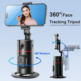 Gimbals 360 ° Auto Gesicht Tracking Gimbal Stabilisator Auto AI Smart Selfie Stick Tripod Telefonhalter mit Fernbedienung für Tiktok Live Video Vlog