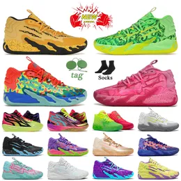 Toppkvalitet Queen City Lamelo Ball MB.01 02 03 Basketskor Rick Morty Porsche Blue Hive Chino Hills Guttermelo Toxic Pink Wings Trainers Lamelos Galaxy Sneakers
