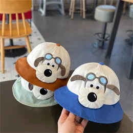 Cappello da sole da sole da cartone animato per bambini ricamato da cucciolo per cucciolo di cappello da pentola e cappello da pescatore per bambini autunnali