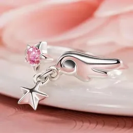 Anime Card Captor Sakura Women's Ring Simple Jewelry Wedding KINOMOTO Sakura Silver Color Role Playing Accessories Ring Gift