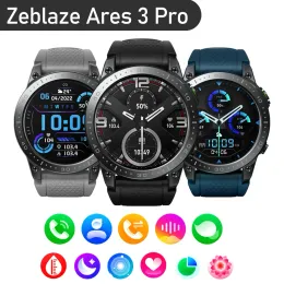 الساعات Zeblaze Ares 3 Pro Smart Sports Watch Amoled Display صوت الاتصال بالماء 100+ أوضاع رياضية مراقبة Smartwatch Health