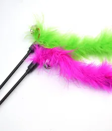 Zwiastun kota Pet Cat Fancy Multicolor Feather Toys Cat Catch Catcher Teaser Sticks Cat Interactive Training Toys Wholle4105849