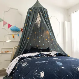 Battilo letto a baldacchino tende per letti per letti zanzara per bambini tenda rotonda cupola appesa al castello interno gioca tenda per bambini decorazioni