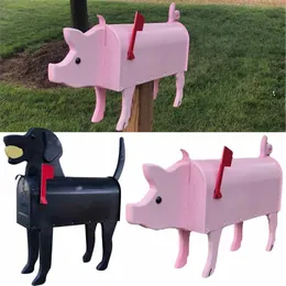 Animal Mailbox Wall Mounted Post Box Waterproof Patio Garden Mailbox Animal Shape Post Box For Outdoor Farmhouse Decoration