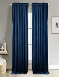 Modern Solid Velvet Blackout Curtains for Living Room Bedroom Soft Comfortable Blinds Windows Curtain Custom Size Plain Door New7598174