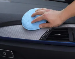 Microfiber de 5 polegadas Detalhando as almofadas Aplicadoras 6 PCs Padrões de limpeza azul claro para aplicar seus produtos para cuidados com carro e lavagem de carros