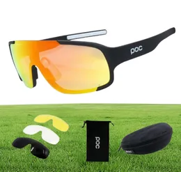 New POC 4 Lens Cycling Glasses Pike Sports Sunglasses Men Women Mountain Cycle Cycle Eyewear Lentes de Sol Para3815353