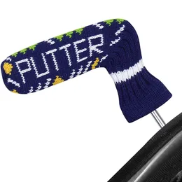 Golf putter headcover med stickade dubbla lager elastiska garn tuff headcoverprotect från repor damm 240411