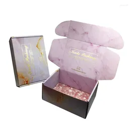 Gift Wrap Corrugated Marble Colored Printing Boxes Tuck Mailer Set Top Box Packaging And Carton Wholesale