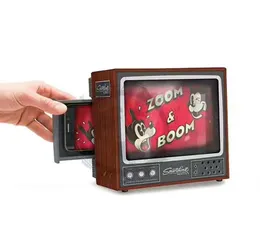 Epacket 3D شاشة الهاتف Magnifier حامل الهاتف المجسمة تضخيم DIY Retro Mini Television Drop8380091