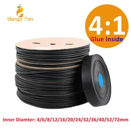 1/5/10/25m 4: 1 tubo di restringimento a calore con colla a doppio tubo a parete diametro 4 6 8 20 mm Adesivo Adesivo Wrselve Fineve Wrap Connector Repair