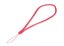 Hållbar kort runda ren färg LANYARD Billigaste handledsband Handlås för iPhone USB Flash -enheter Knappar PSP Telefonnyckel Kort7918396