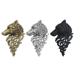 Vintage Wolf Head Broche Jewelry Broches Unisex para homens Menino Menino Colete de colarinho Coleção de fivela Broche2429565