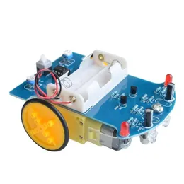 D2-1 Smart Robot Car Kits Intelligent Tracking Line Car Photosensitive Robot DIY Kit Patrol Automobile Parts DIY Electronic Toy