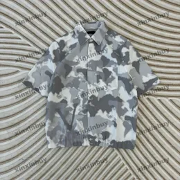 Xinxinbuy 남자 디자이너 티 티 셔츠 2024 이탈리아 위장 면화소 면화 면화 회색 검은 블루 살구 s-2xl