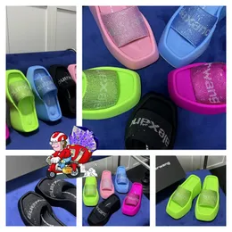 Designer Sandals Slippers Luxury Womens Velvet material rhinestone tape party Soft Rooms GAI Slip-On Size 35-42 6cm-10cm Free shipping