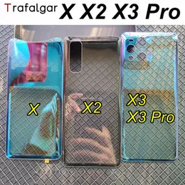 Trafalgar Transparent Clear Battery Cover för OPPO Hitta X X2 X3 Pro Back Glass Cover Bakre Housing Case Panel Ersättare CPH2023