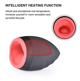 6 скоростей лизать Suck Automatic Sex Machine Oral Suck Automatic Masturbator Cup вибрирующие реалистичные секс -игрушки для Men4234963