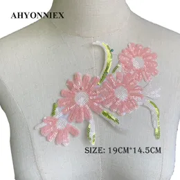 31 cm x 23 cm Blumensticker Patch Pailletten Pailletten Patches für Kleidung Kleidung Aufkleber Applizes Nähen