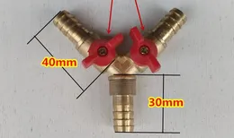 3 -й путь Tee Brass y Закрыть мяч 3/8 "10 мм Барб Топливный газовой газовый зажидок с высоким давлением