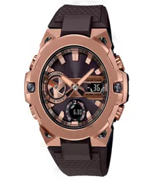 MEN039S Sports Quartz Dijital İzleme GSTB400 İZLE FONKSİYON LED SOĞUK IŞIK ÇİFT VERİM METAL Büyük Dial Dial Waterproof World 8931998