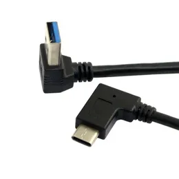 Data Cable Cy Down 30cm A Male Reversible Usb-c 3.1 Type C Angled To 90 Degree For Laptop Tablet