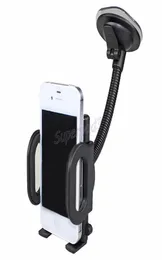Bil Windshield Glass Clip Mount Stand Holder for Mobile Phone GPS PDA MP4 Praktisk 360 graders roterande hållarefäste justerbar 5912916