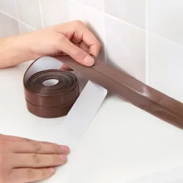 För badrum kök tillbehör dusch bad tätning remsa tejp caulk strip självhäftande vattentät vägg klistermärke