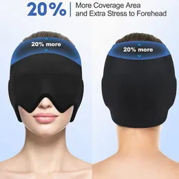 360°ジェル片頭痛アイスヘッドラップヘッドチャッシュリリーフハットホットコールドセラピー付き片頭痛のための柔軟なアイスヘッドラップ