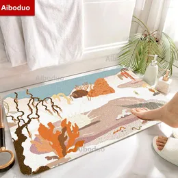 Bath Mats Aiboduo Underwater World Non-slip Cozy Living Room Floor Mat Home Decoration For Family Bedroom Bathroom Pink Carpet