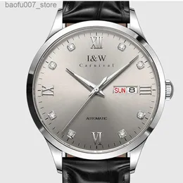 Armbanduhr Schweizer Luxusmarke I W Herren NH36A importiert von Japan Automatisch mechanischem Saphir -Diamant Dual -Kalender -Uhr 512g