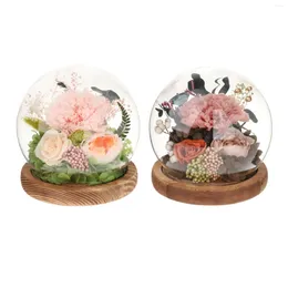 Decorative Flowers Preserved Roses Gifts Bouquets Mother's Day Carnation For Wife Women Mom Anniversary