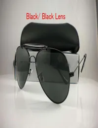 Новые дизайнерские дизайнерские солнцезащитные очки для мужчин женщин на открытом воздухе солнцезащитные очки Золотые серебро 58 мм 62 -мм стеклянные линзы с чехлами 144020709